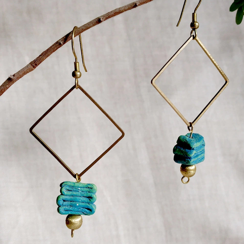 Square Dangler Earrings