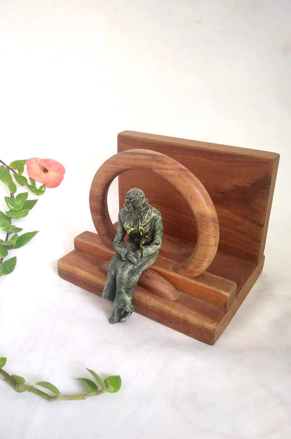 Lady in Green napkin Holder