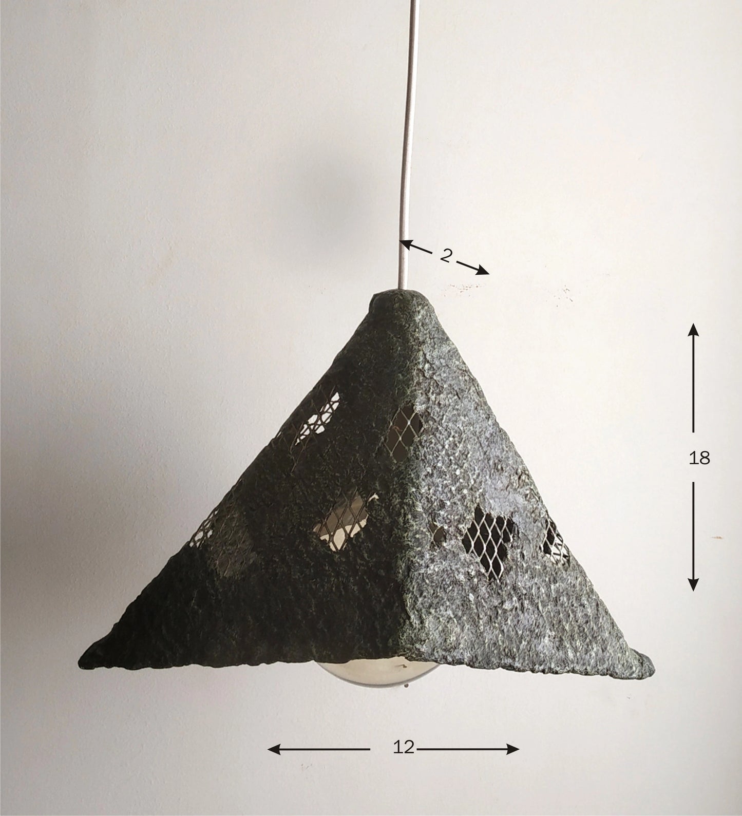 Mesh Pendant Lamp – Handmade Papier-Mâché Light