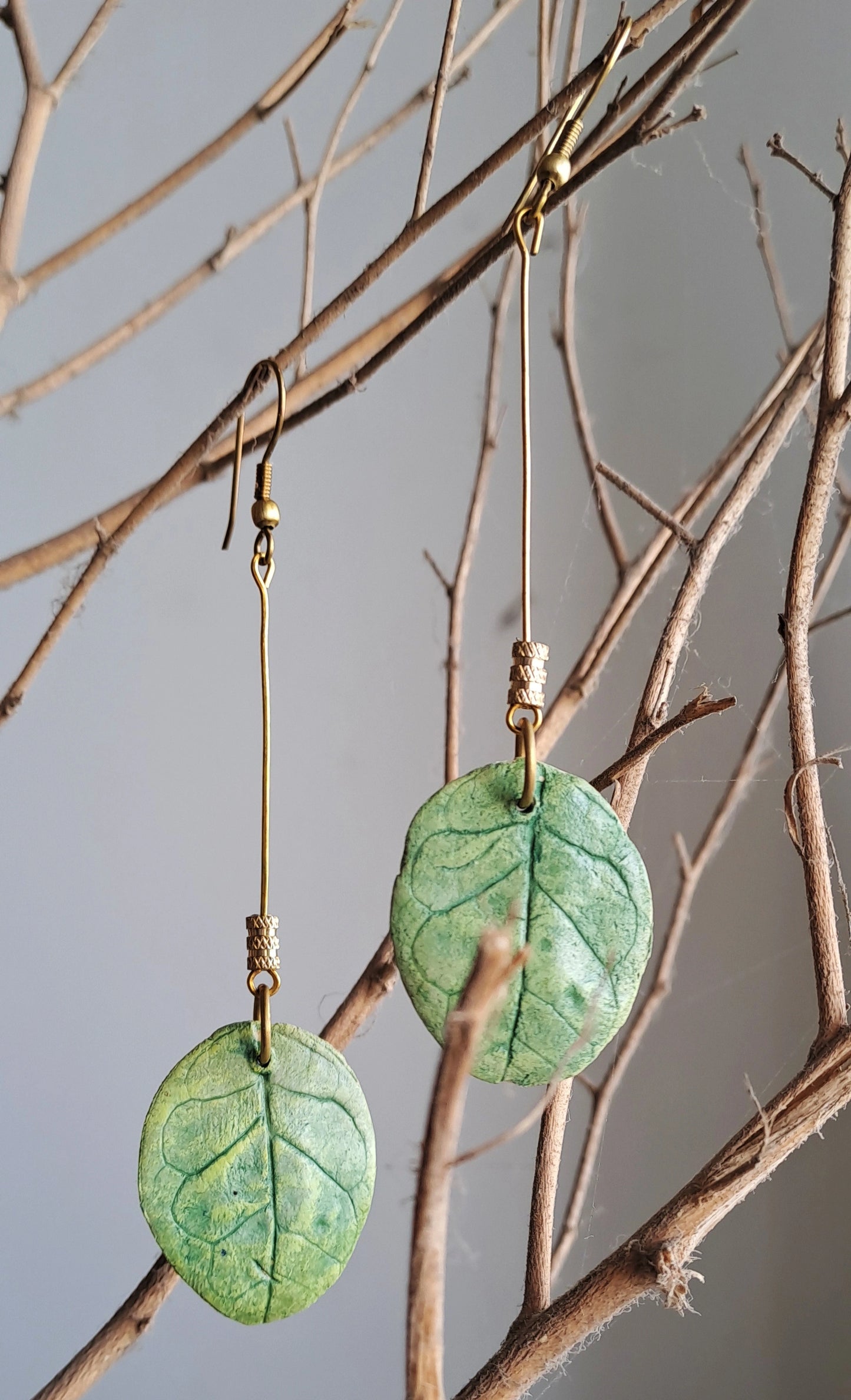 Jasmine dangling leaf Earrings