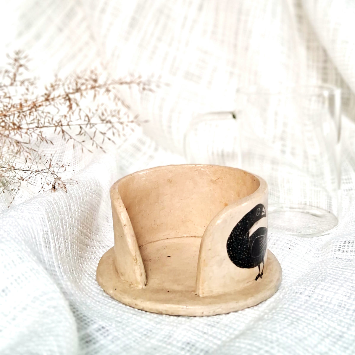 Papier-mache Mug holder set-Bird
