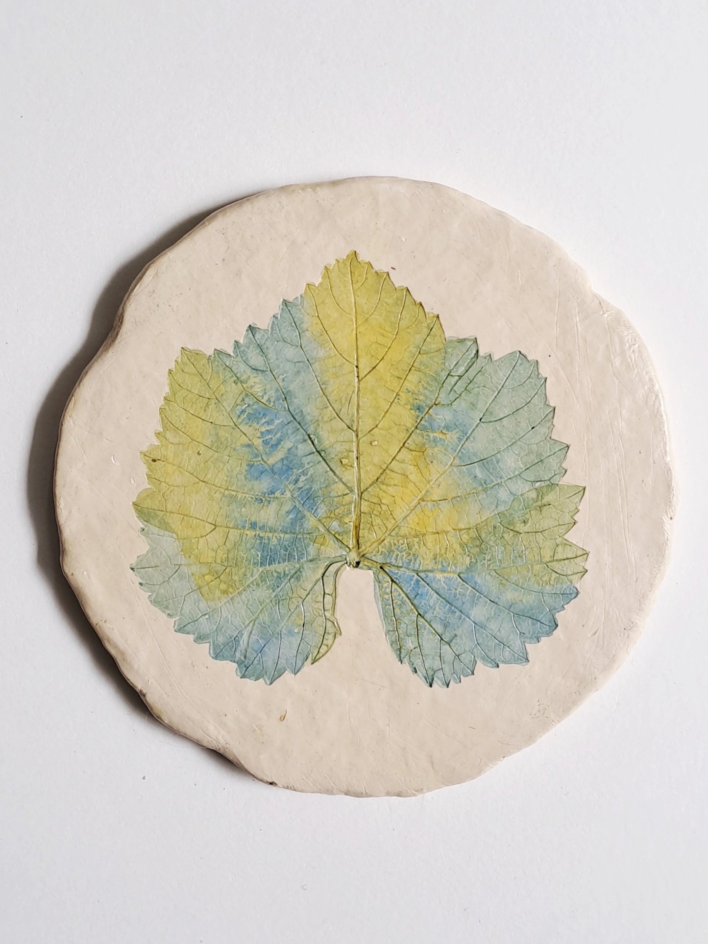 Papier-mache Coasters Black Grape Leaf