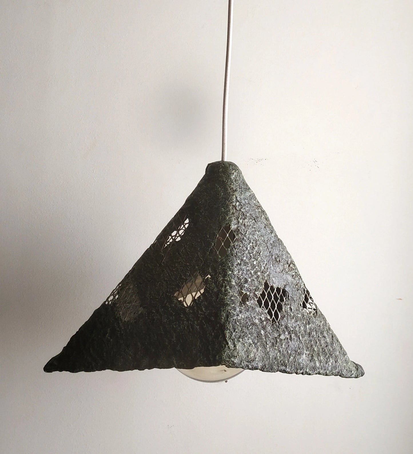 Mesh Pendant Lamp – Handmade Papier-Mâché Light