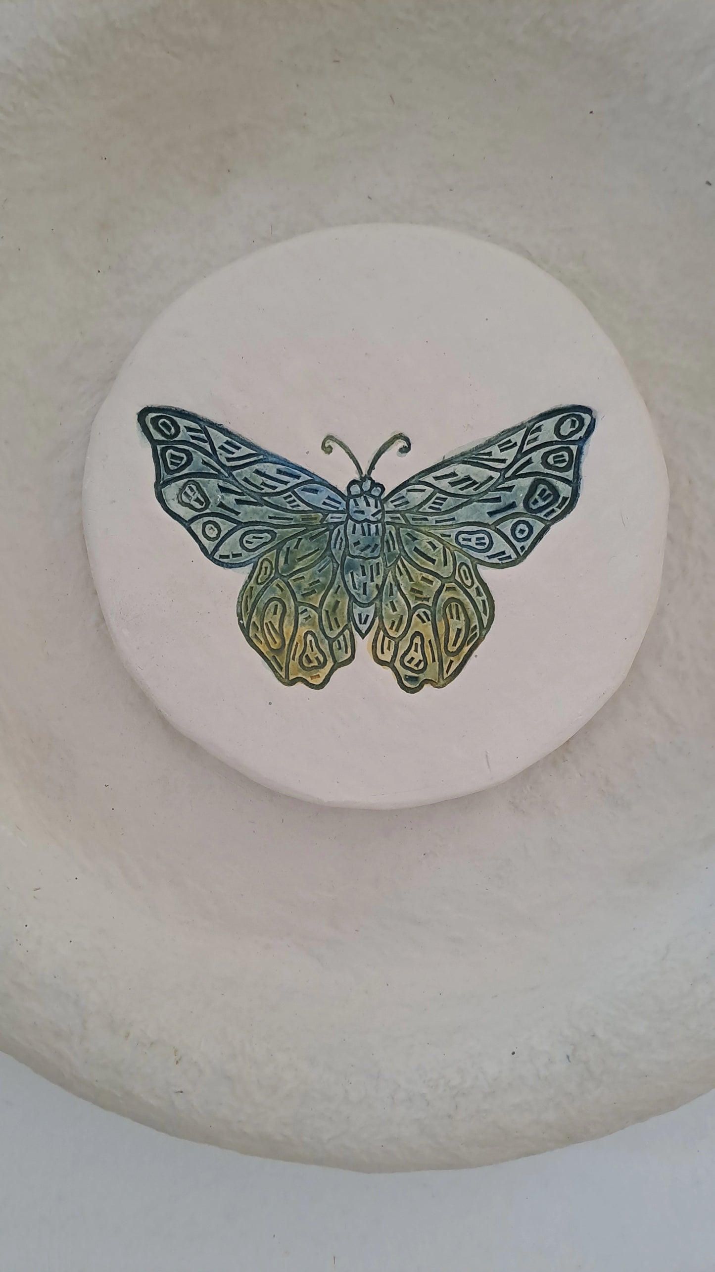 Papier-mache Wall plates-Moth