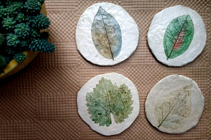 Fall winter leaf Coasters