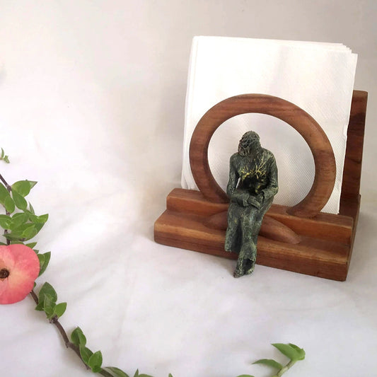 Lady in Green napkin Holder