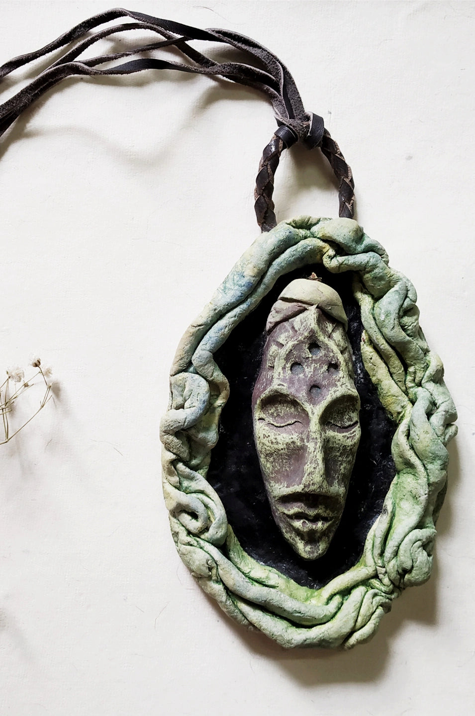 Papier-mâché Handcrafted pendant-Mask