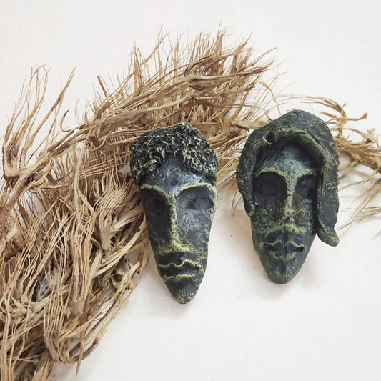 Papier-mâché Mask Studs (Green)