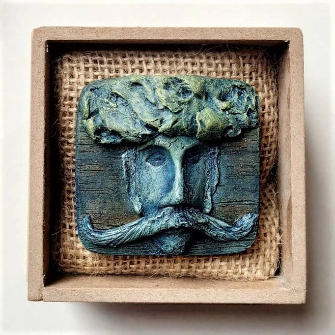 Handcrafted Vintage Papier-Mâché Brooch– Maldhari