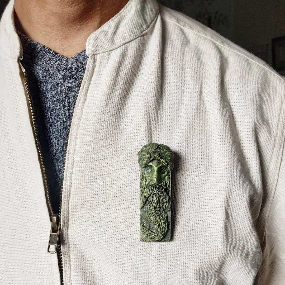 Handcrafted Mask Brooch