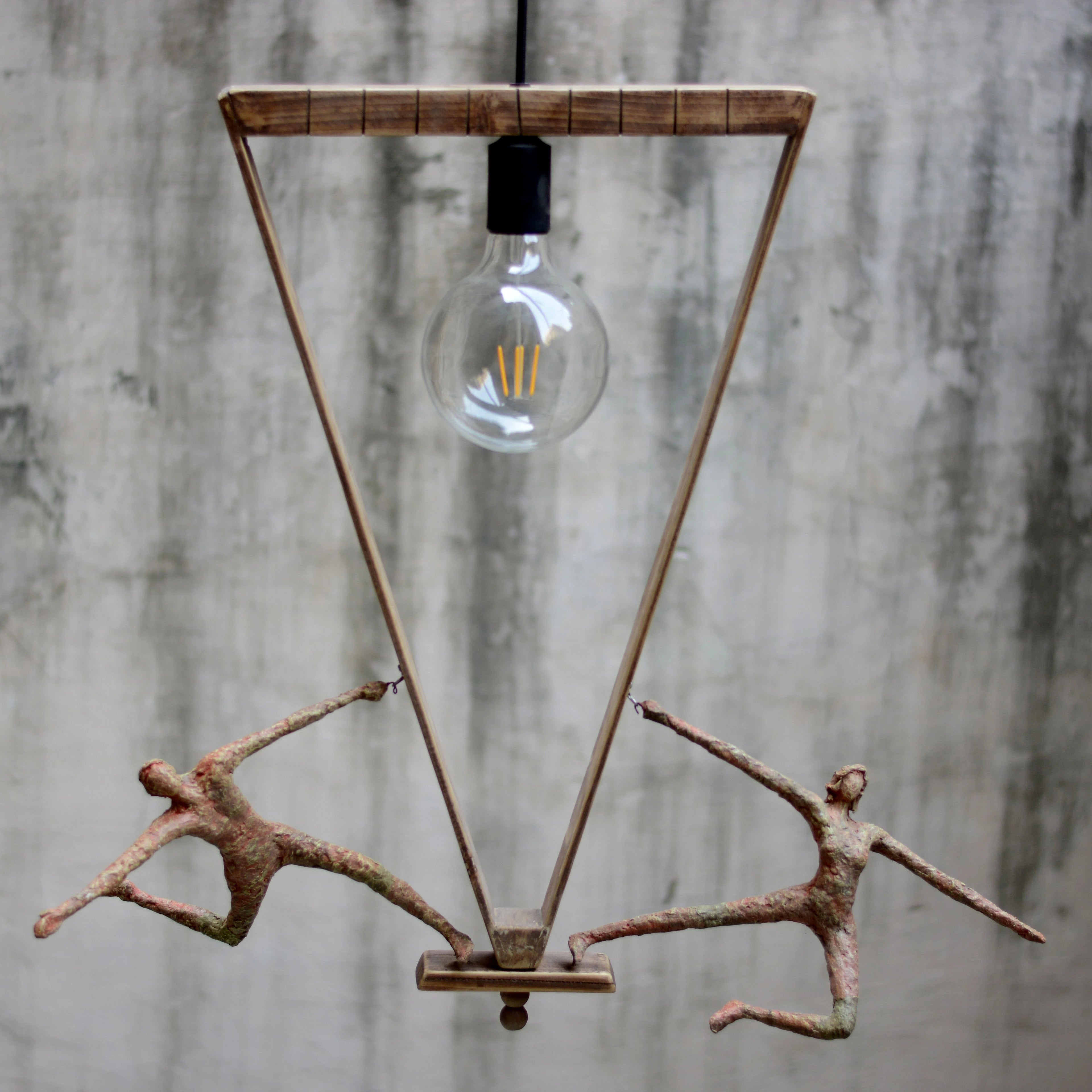 Joy of Freedom Lamp – Handcrafted Papier-Mâché Sculptural Lamp