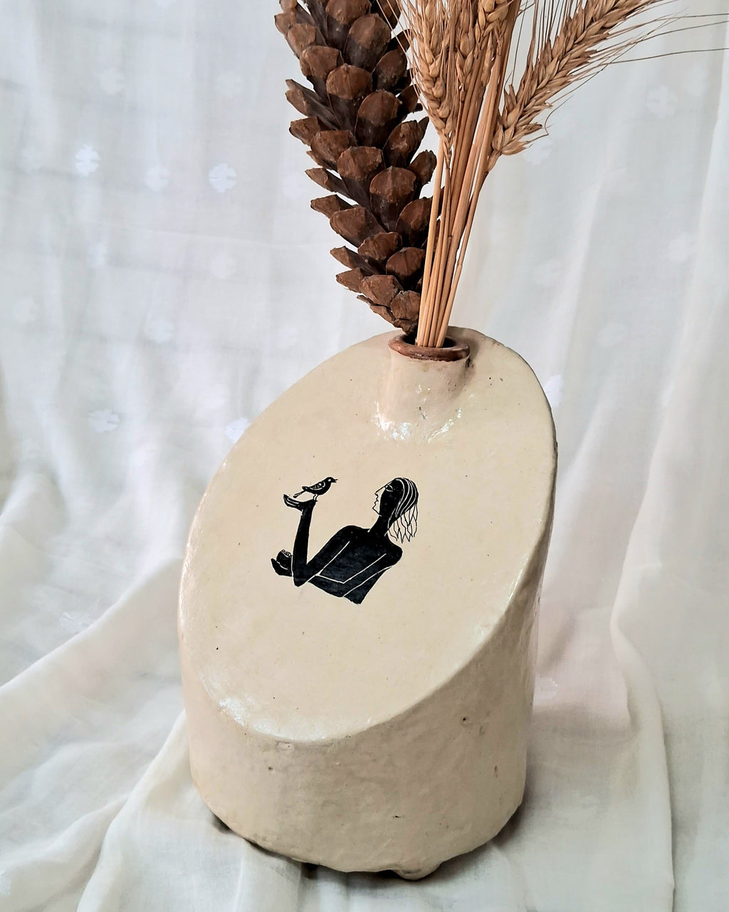 Handcrafted Papier-mâché Vases - For Fresh & Dry Flowers.