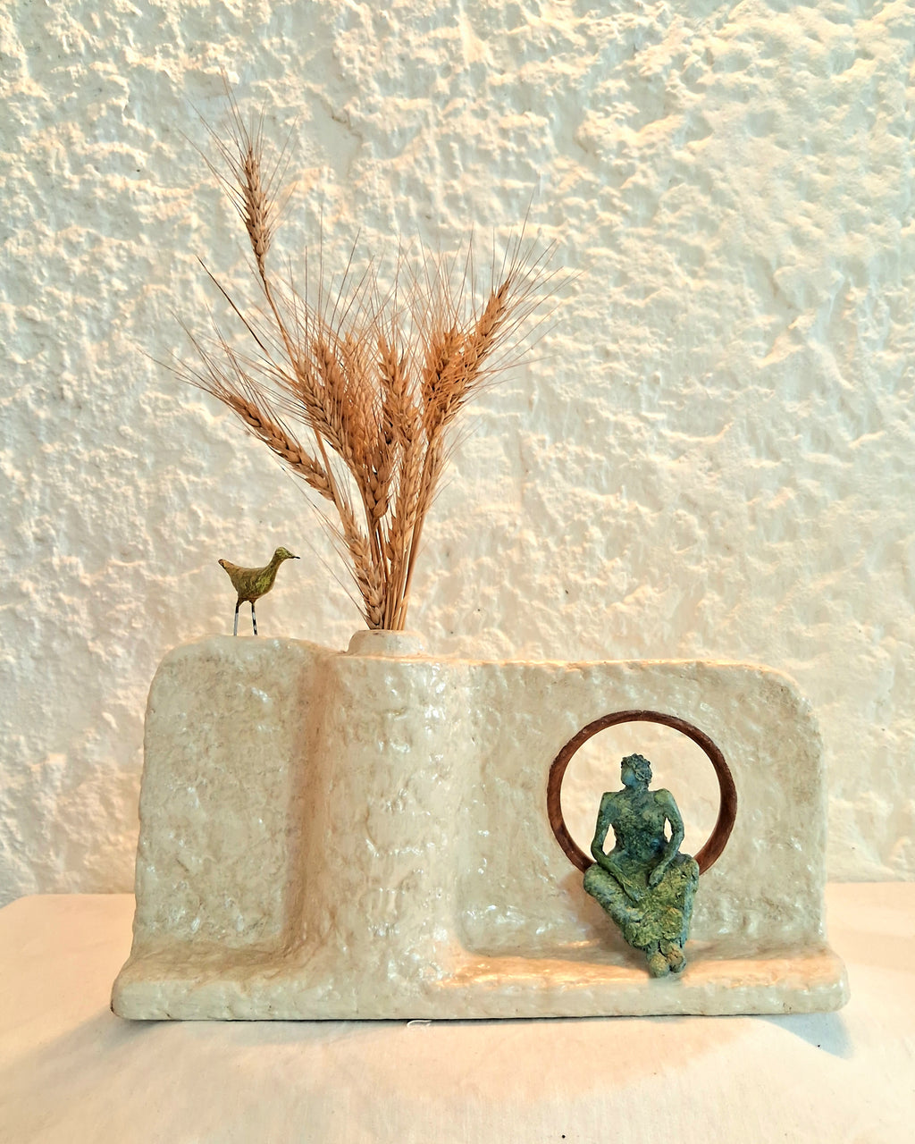 Sculptural Papier-mache Vase