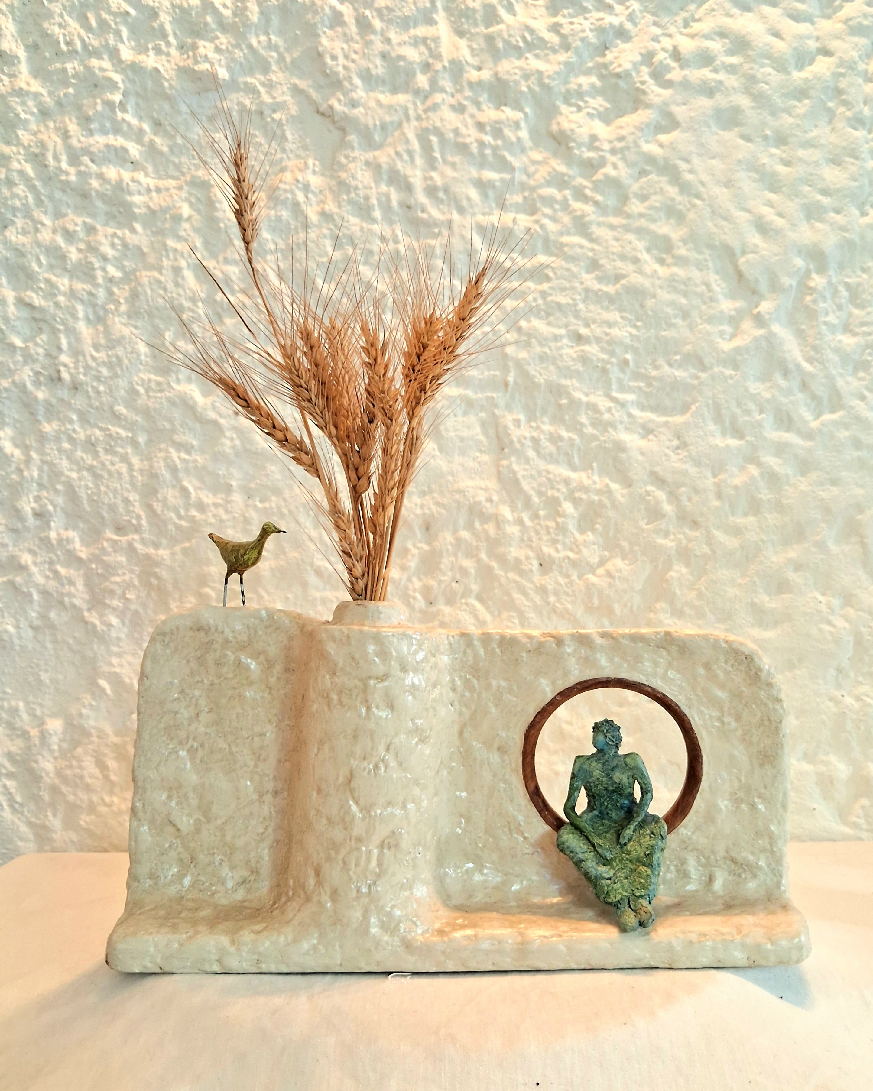 Sculptural Papier-mache Vase