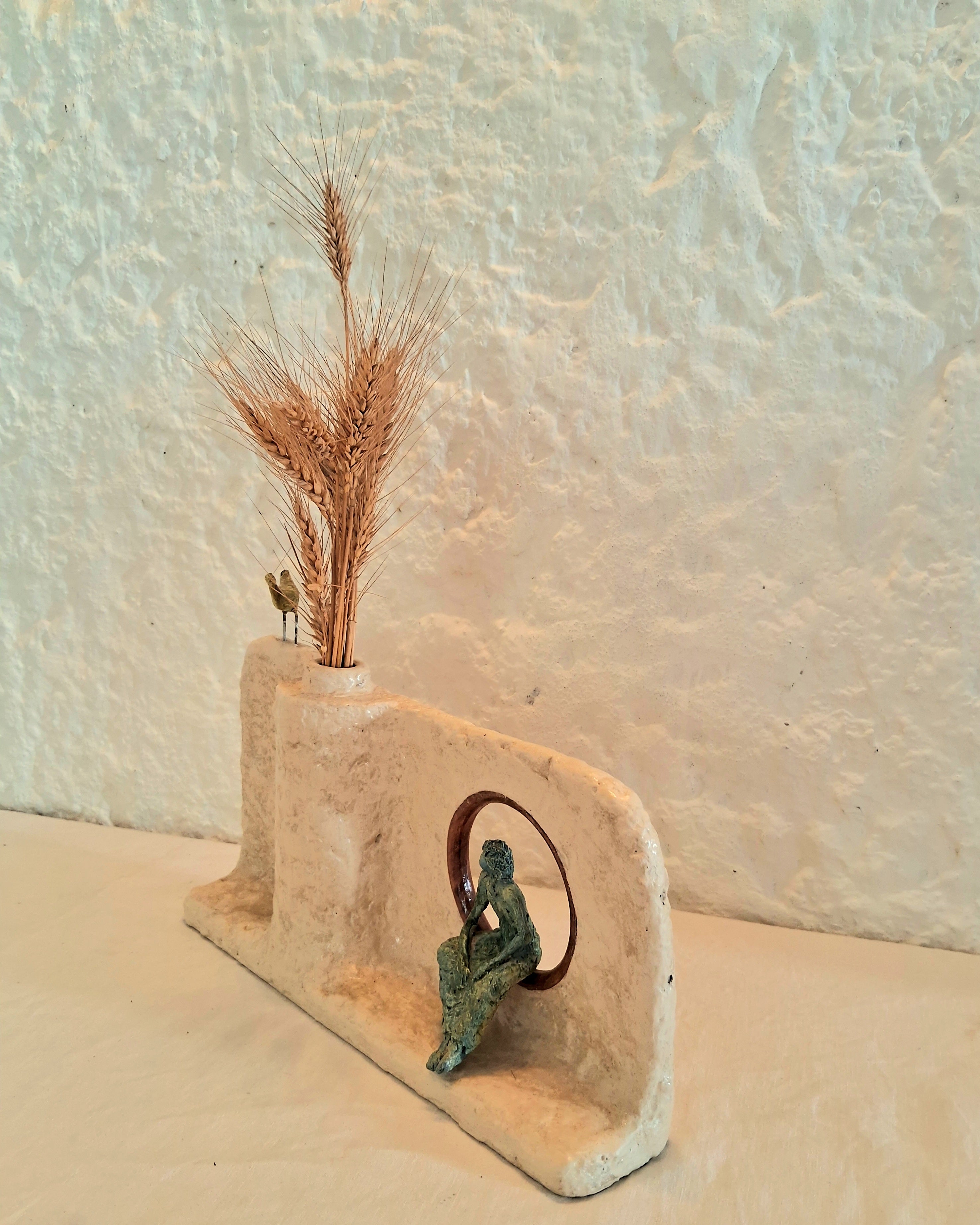 Sculptural Papier-mache Vase