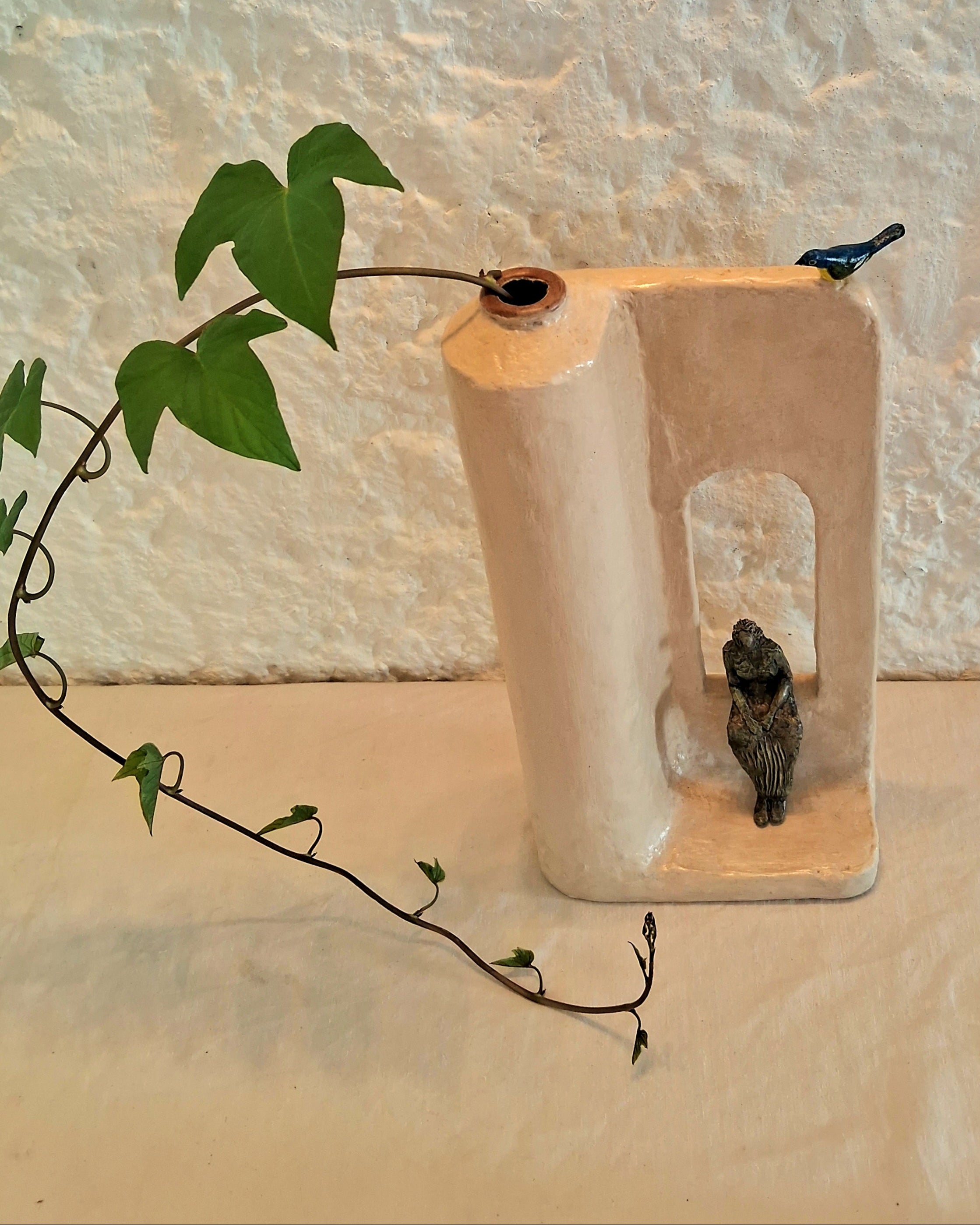 Papier-mache Sculptural Vase,  Where Art Takes Shape and Purpose Finds Form