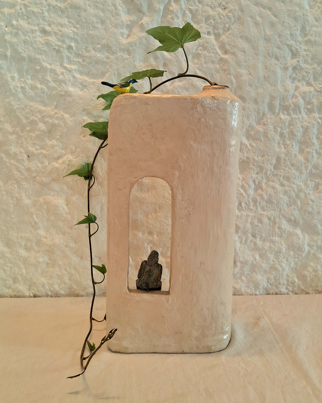 Papier-mache Sculptural Vase,  Where Art Takes Shape and Purpose Finds Form