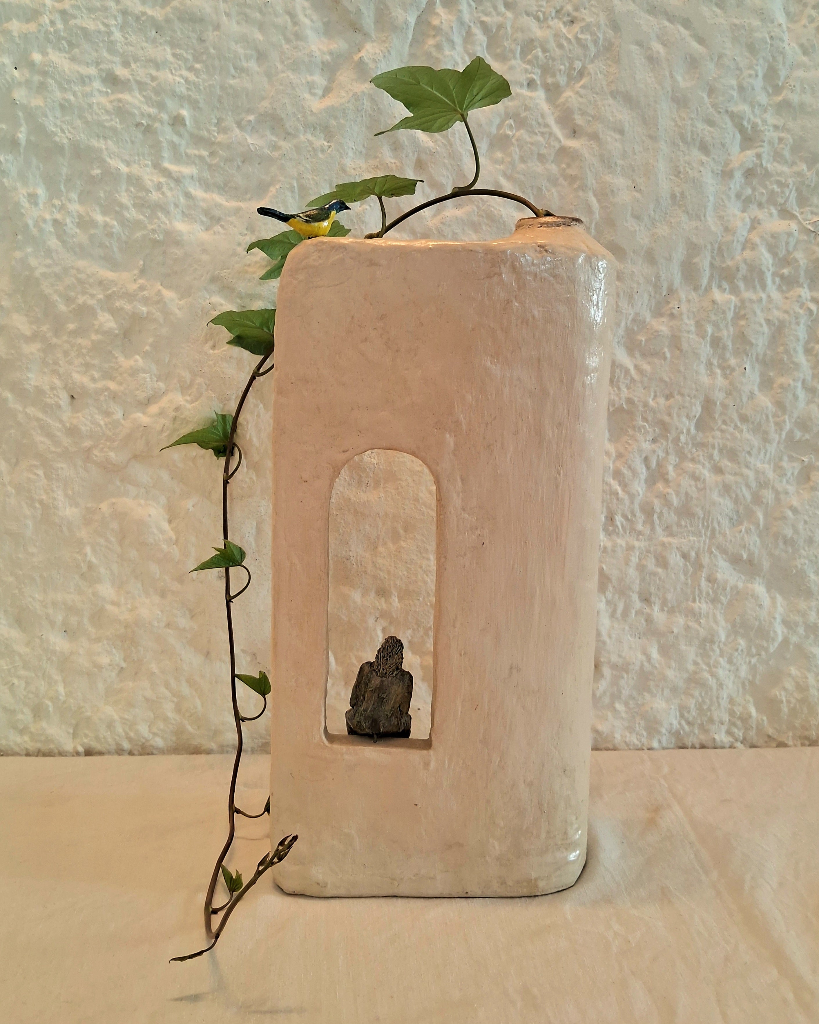 Papier-mache Sculptural Vase,  Where Art Takes Shape and Purpose Finds Form