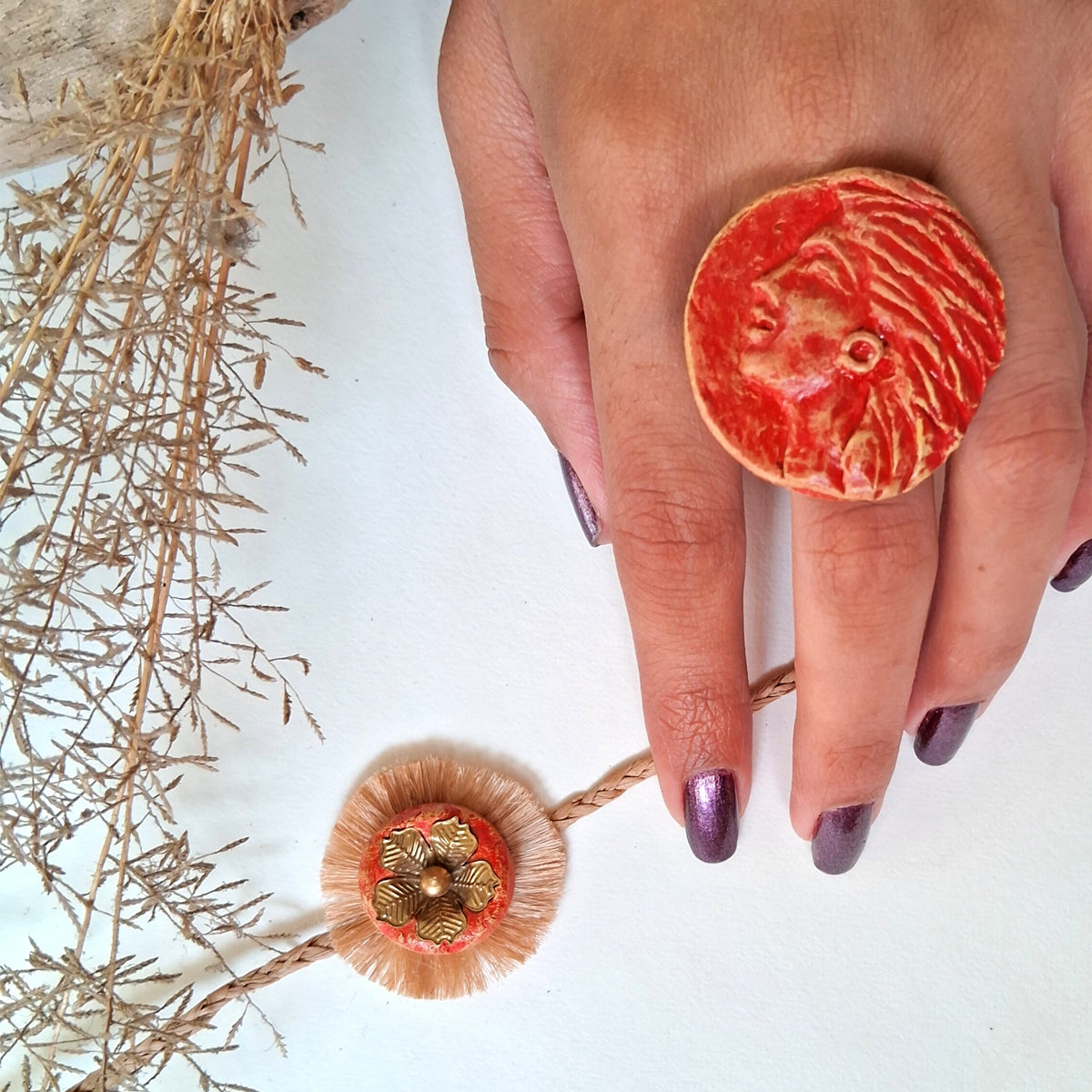 Combo Floral Rakhi & Lady Ring