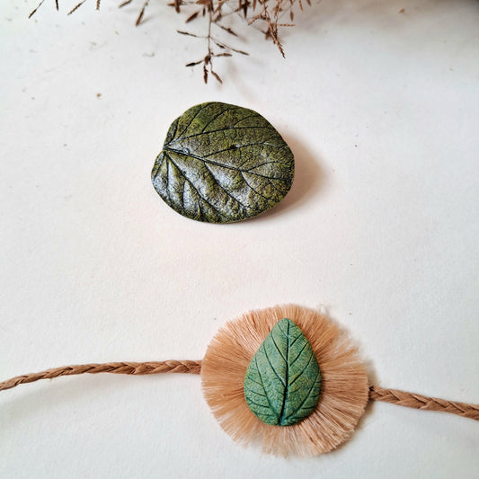 Leaf Rakhi combo