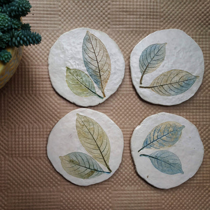 Twin leaf coaster