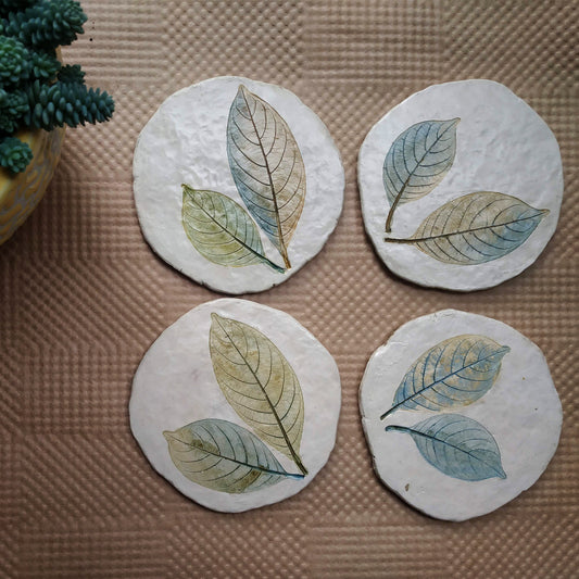 Twin leaf coaster