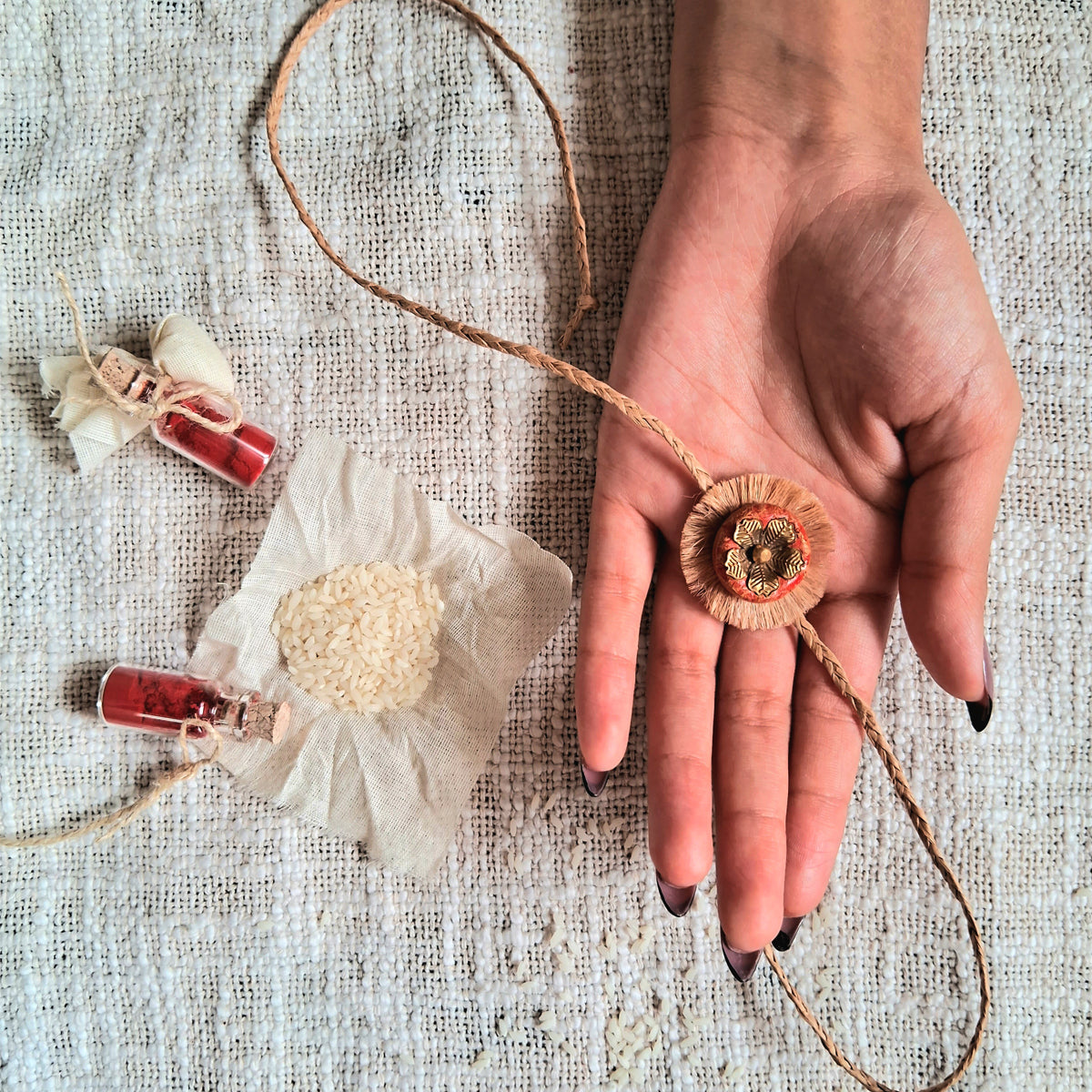 Combo Floral Rakhi & Lady Ring