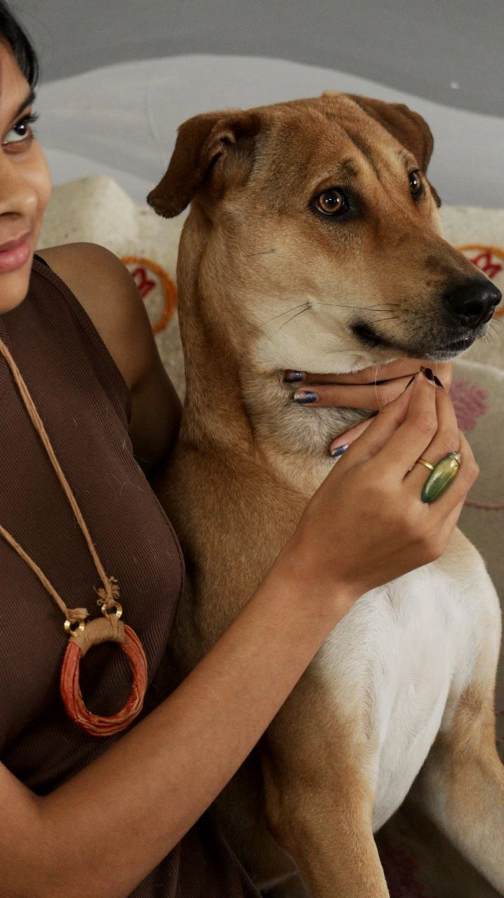 Papier-mache Ring-Beetle-Metallic Black