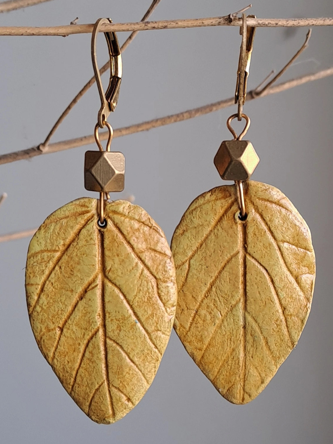 Papier-mache Earring-Mulberry-Dhokhra Leaf Earring