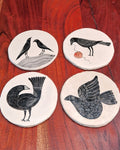 Hand-painted Papier-mache coasters-Bird