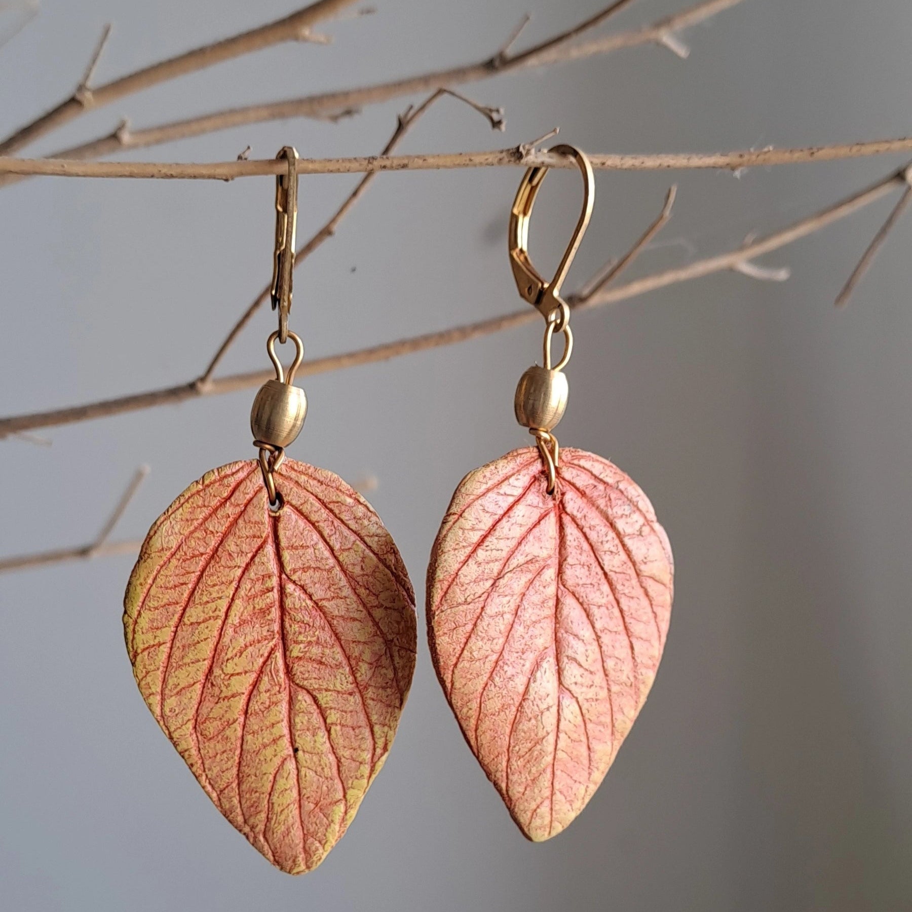 Red Leaf Earring