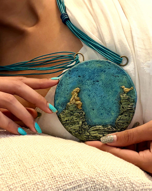 Companionship sculptural pendant