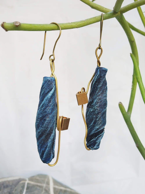 Beautiful Handmade Papier-Mâché Twisted Earrings