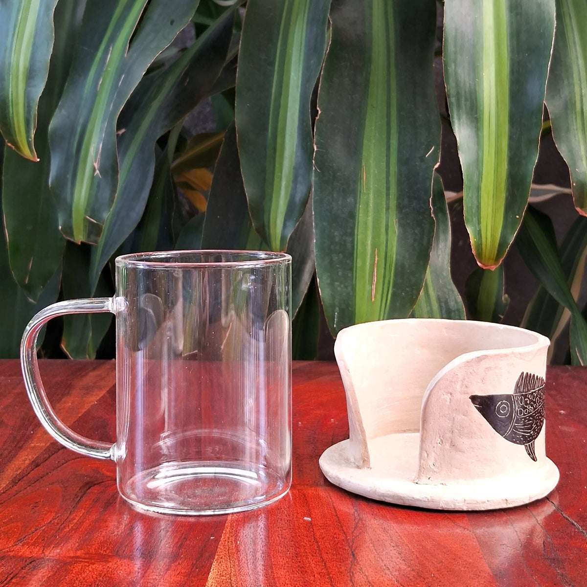 Papier-mache Mug holder set-Fish
