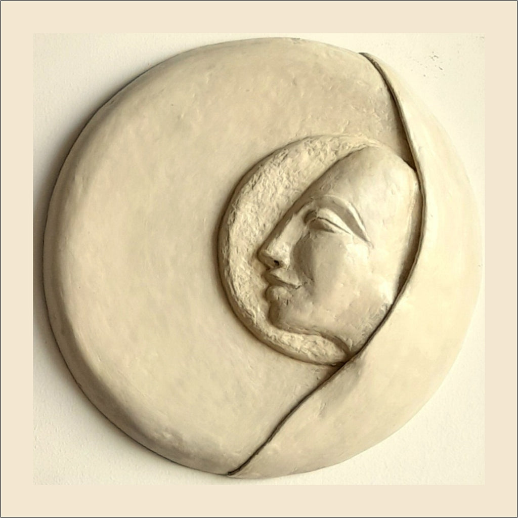 Papier-mache wall plate-Serene