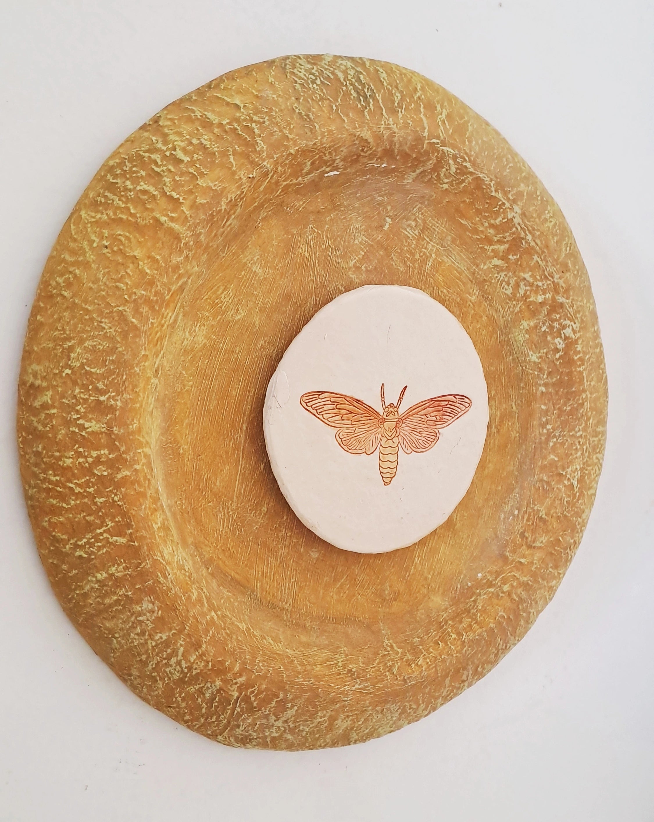Papier-mache Wall Plates-Moth
