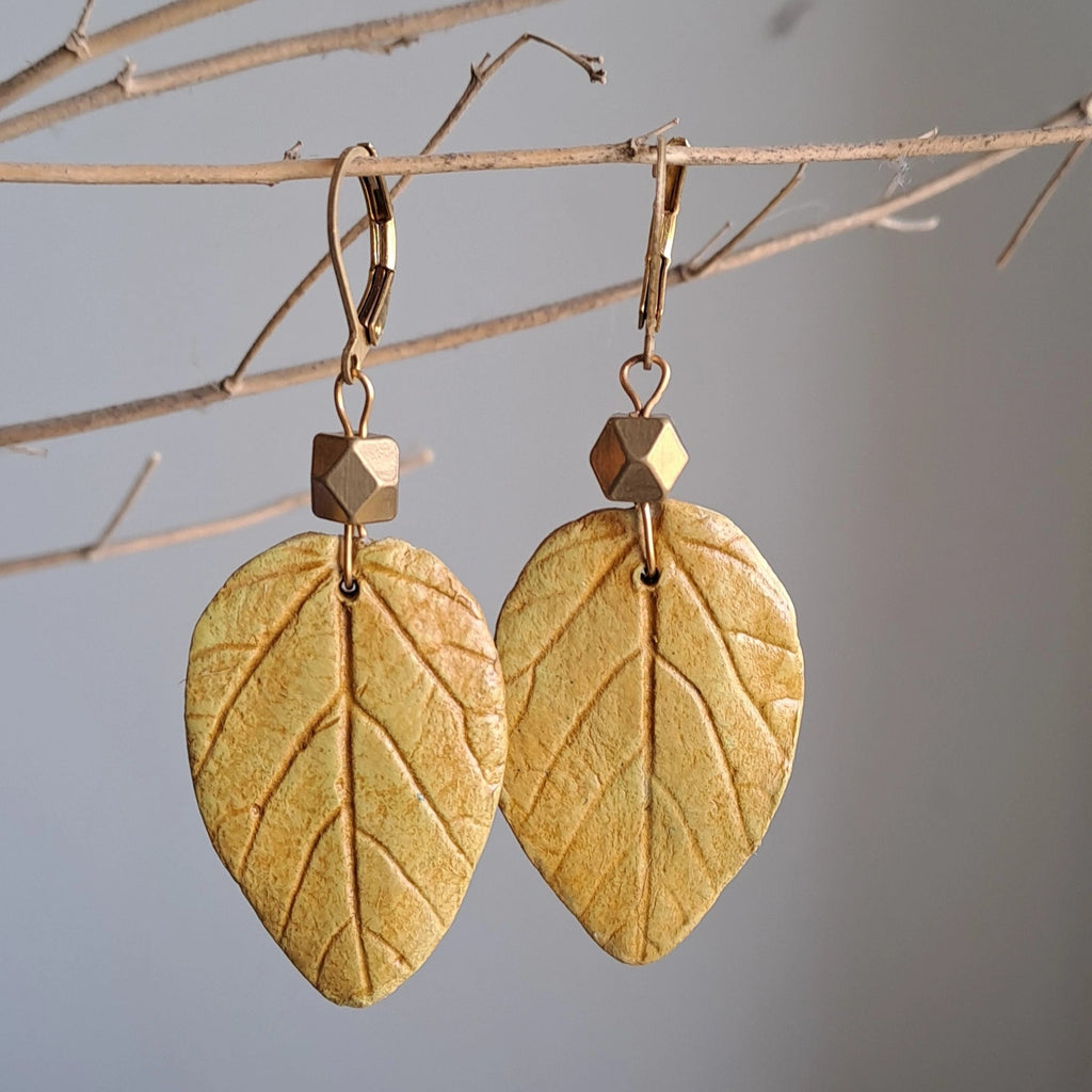Papier-mache Earring-Mulberry-Dhokhra Leaf Earring