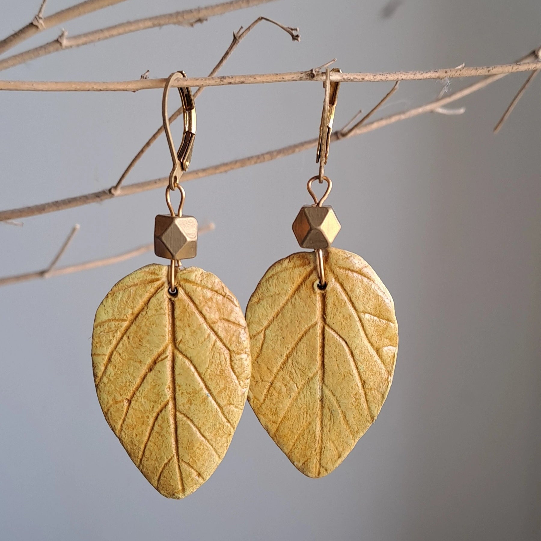 Papier-mache Earring-Mulberry-Dhokhra Leaf Earring
