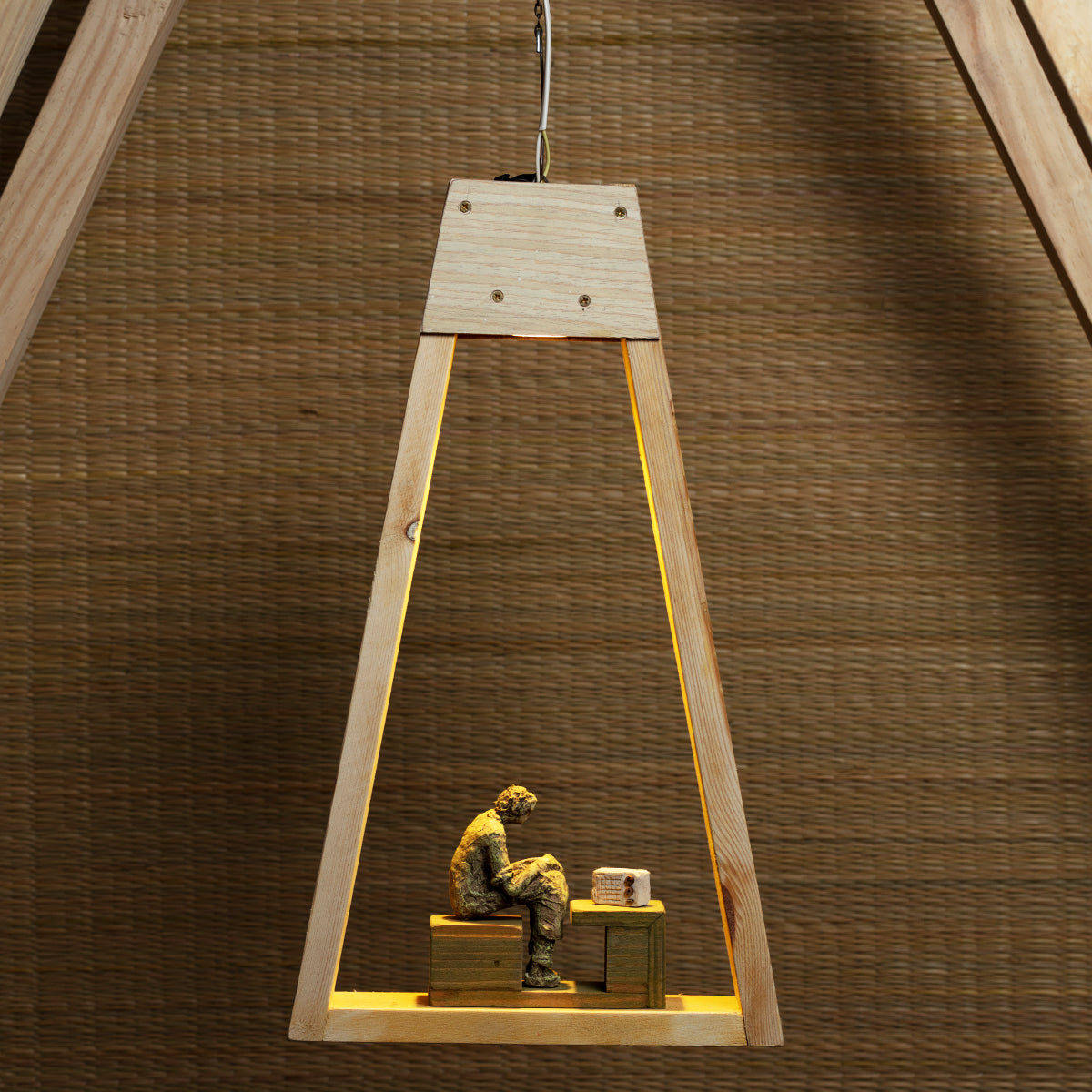 The Listener – Hanging Papier-Mâché Lamp