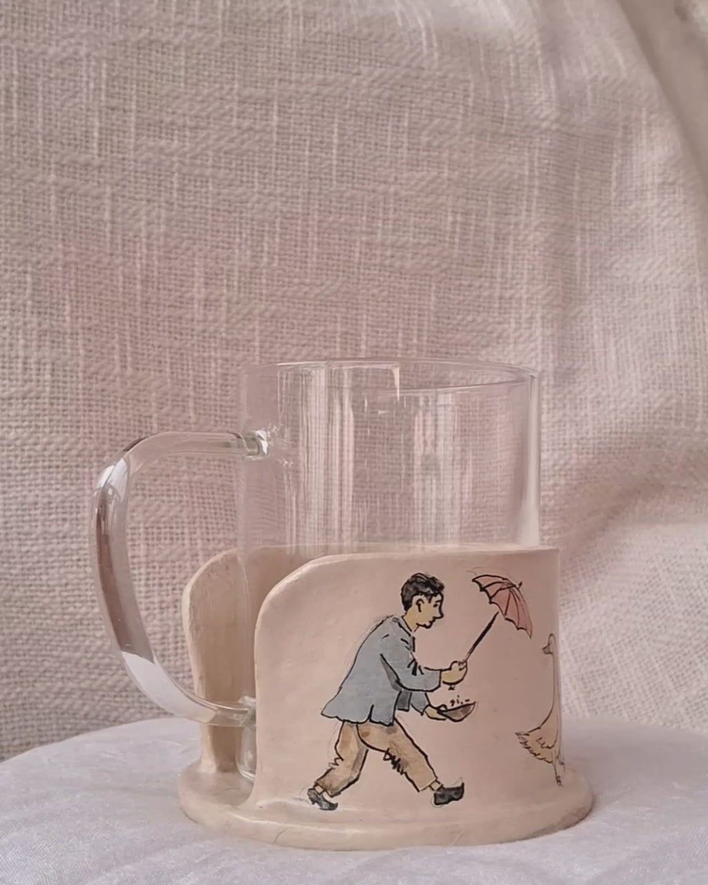 Papier-mache Mug holder-Birds feeder story