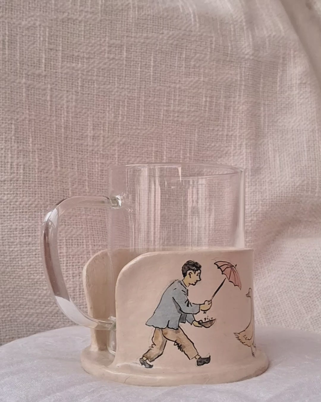 Papier-mache Mug holder-Birds feeder story