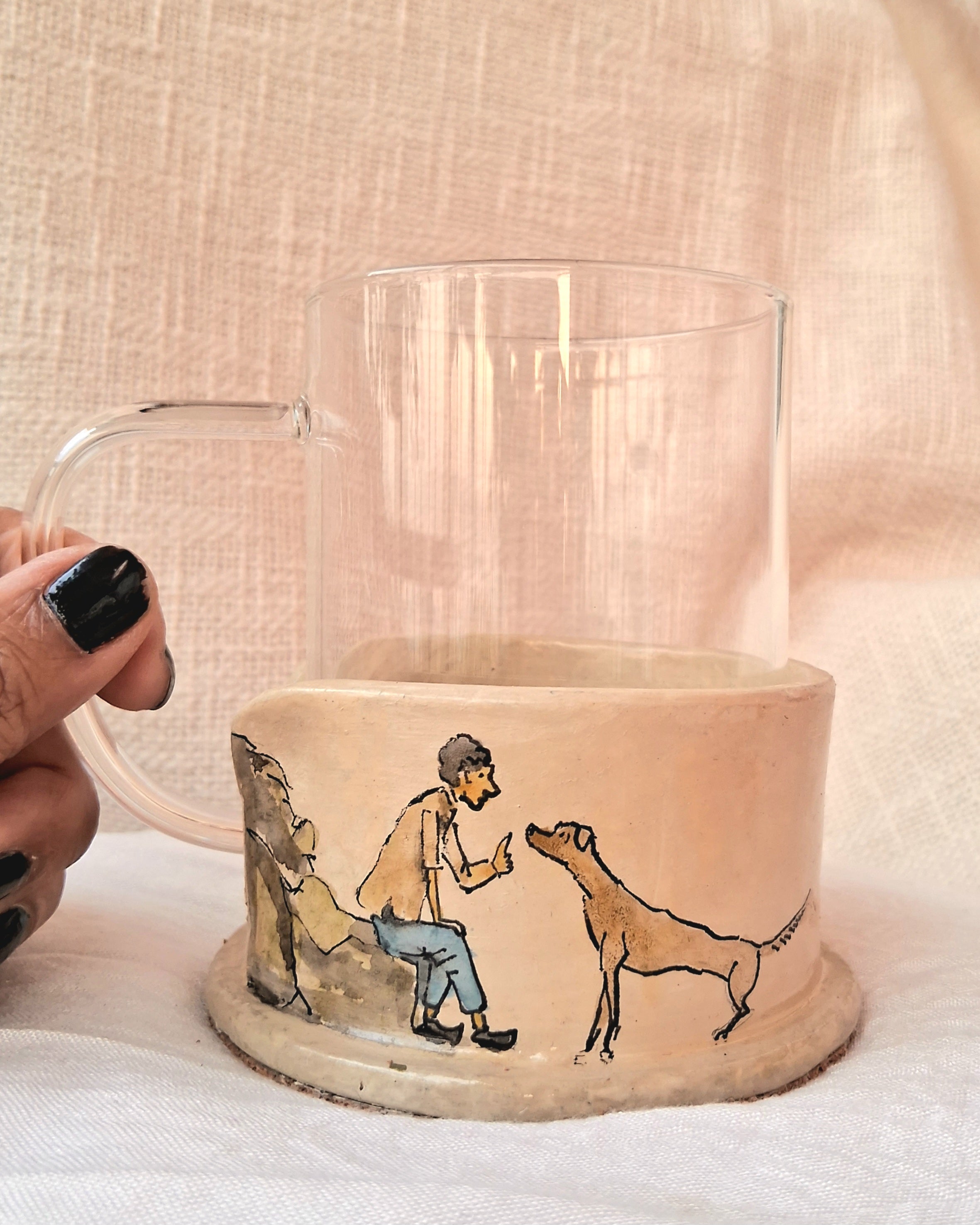 Papier-mache Mug holder-Guftagoo