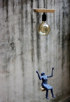 Lady on a Swing Lamp
