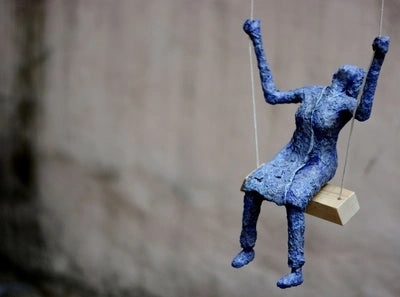 Lady on a Swing Lamp