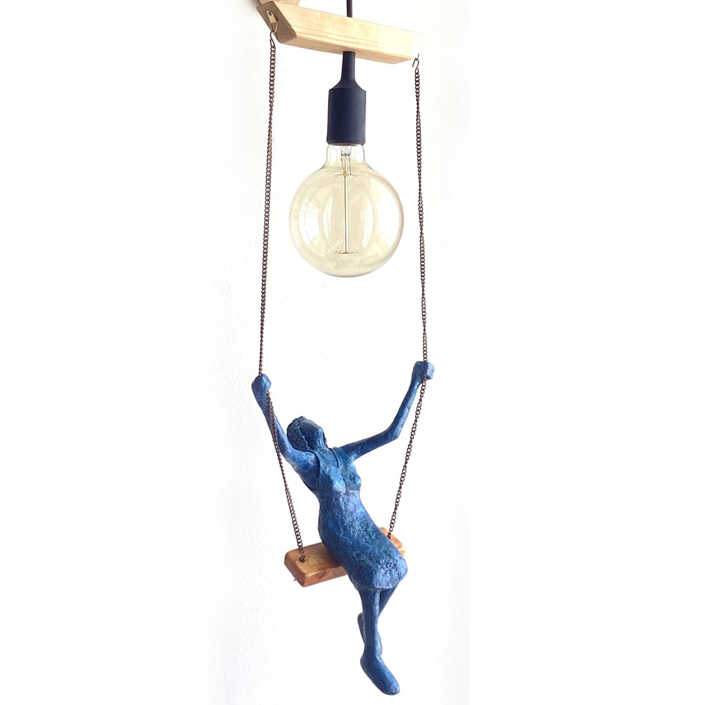 Lady on a Swing Lamp