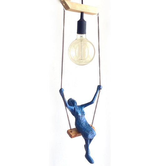 Lady on a Swing Lamp