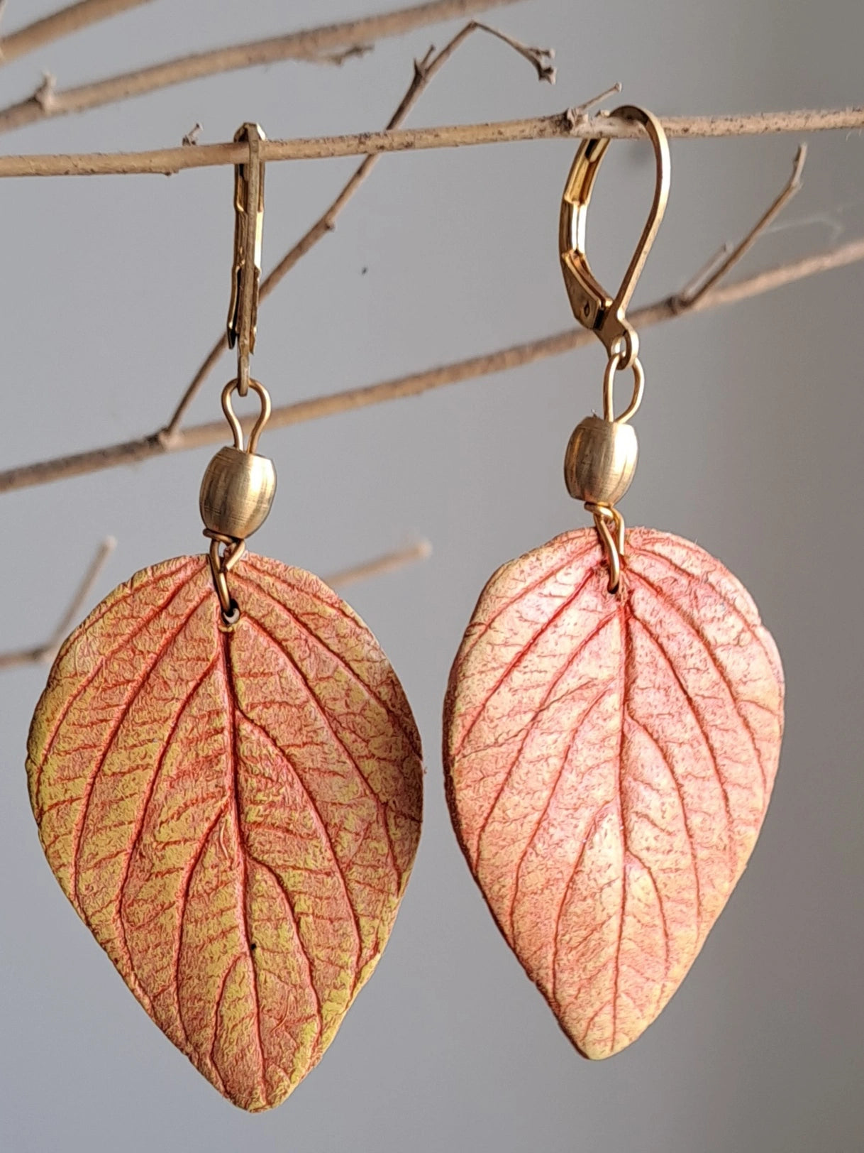 Red Leaf Earring